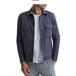 Reiss Kimchi Linen & cotton blend jacket button down size Large